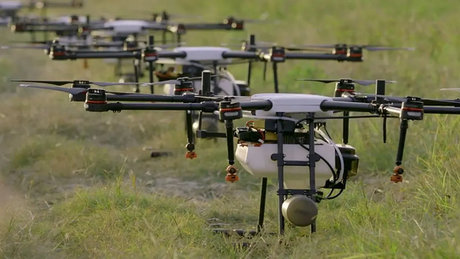 Agricultural drones working simultaneously.png