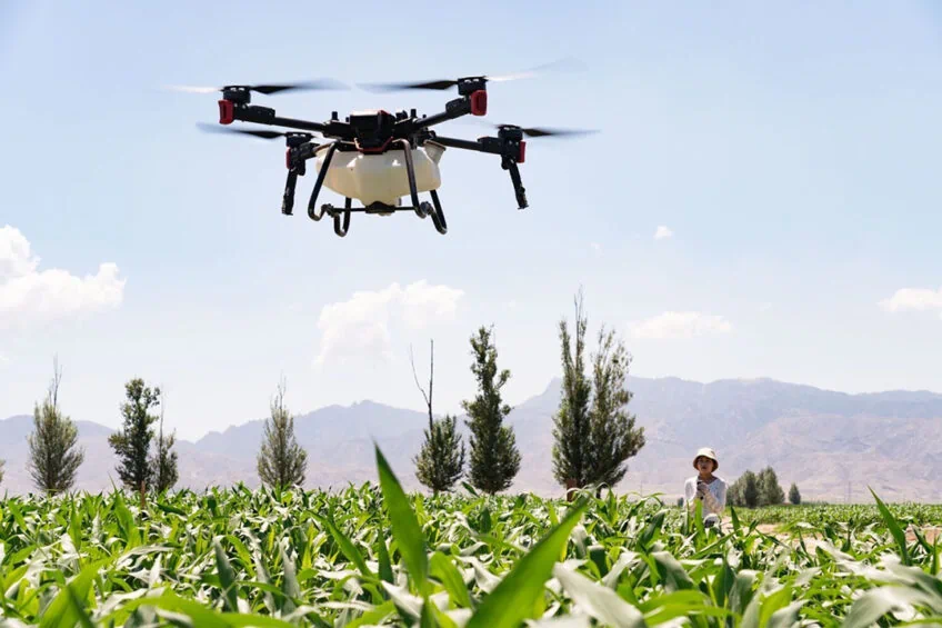 Fertilizer application by agricultural drones